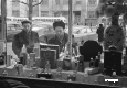 Фоторепортаж «Накануне 8 марта». У витрины магазина «Подарки» на улице Горького. Фото Ю.Д. Королёва. Москва. 1950-е гг. Главархив Москвы.